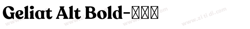 Geliat Alt Bold字体转换